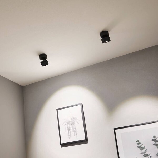 Paulmann Spircle oprawa natynkowa downlight czarna, czarny, salon / jadalnia, aluminium, nowoczesny