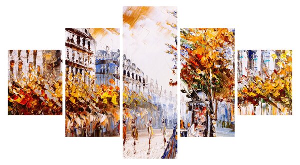 Obraz - Ulica w Paryżu (125x70 cm)