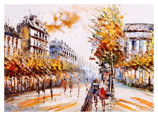 Obraz - Ulica w Paryżu (70x50 cm)