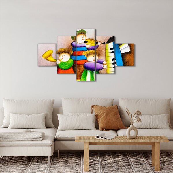 Obraz - Muzycy, malarstwo (125x70 cm)