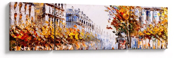 Obraz - Ulica w Paryżu (170x50 cm)