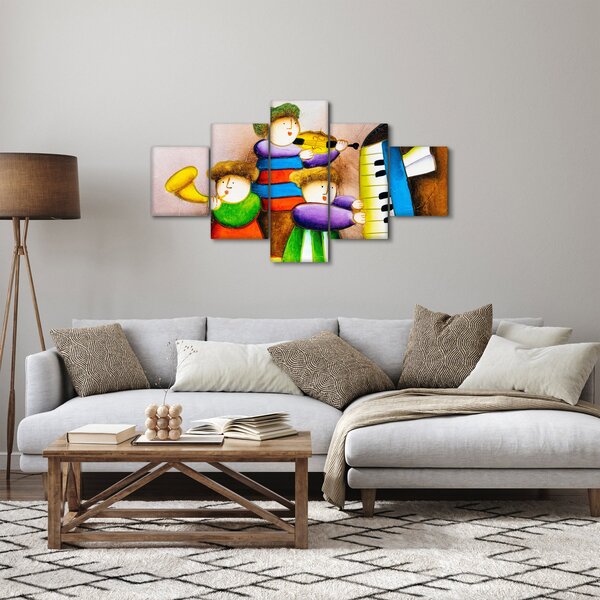 Obraz - Muzycy, malarstwo (125x70 cm)
