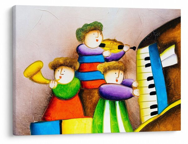 Obraz - Muzycy, malarstwo (70x50 cm)