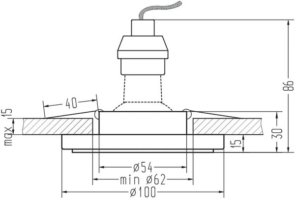 Nowoczesna okrągła oprawa stropowa - Z015 B2-P56