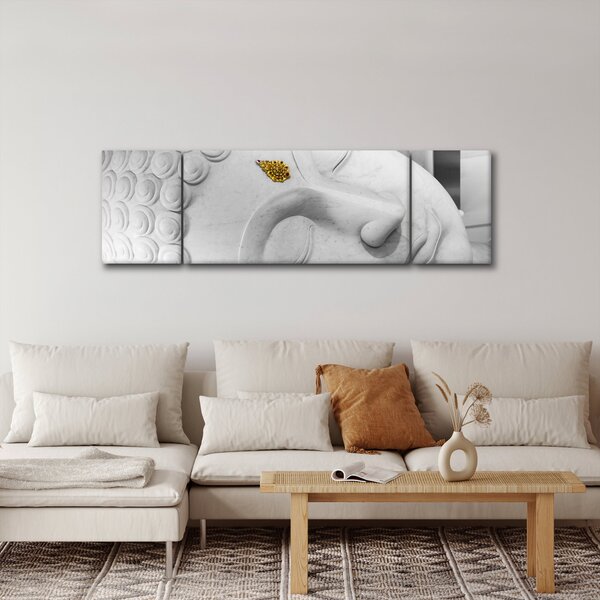 Obraz - Biały Budda (170x50 cm)