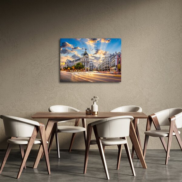 Obraz - Calle Gran Vía, Madryt, Hiszpania (70x50 cm)