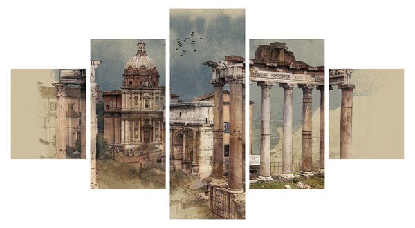 Obraz - Forum Romanum, Rzym, Włochy (125x70 cm)