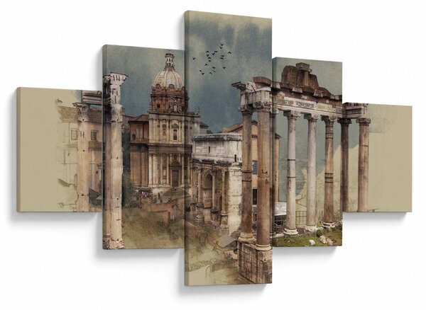 Obraz - Forum Romanum, Rzym, Włochy (125x70 cm)