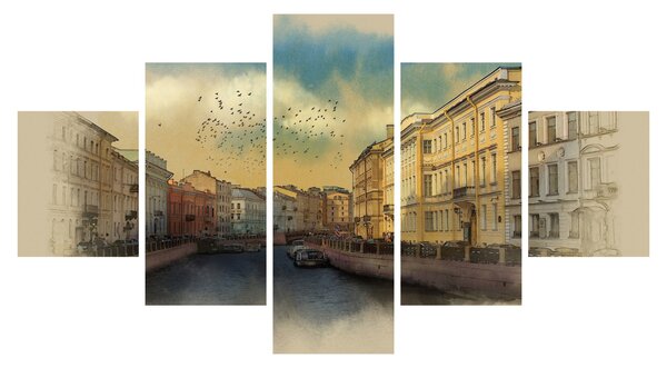 Obraz - Rzeka Mojka, Sankt Petersburg, Rosja (125x70 cm)