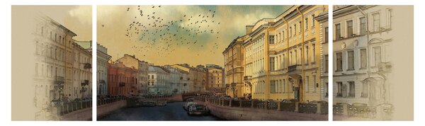 Obraz - Rzeka Mojka, Sankt Petersburg, Rosja (170x50 cm)