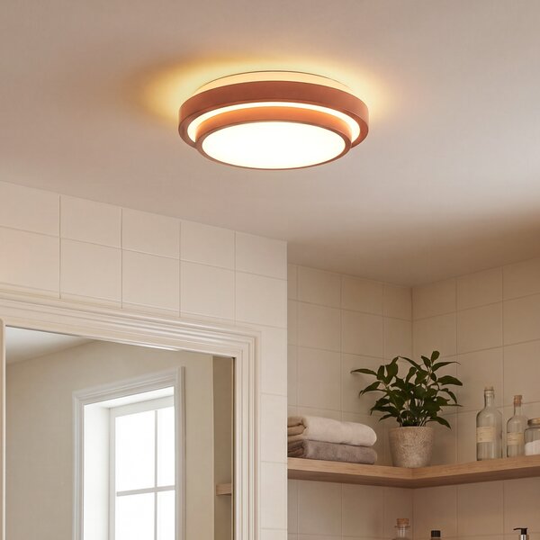 Nowoczesna lampa sufitowa Sienna z białym 34cm 2-punktowa IP44 - Walden