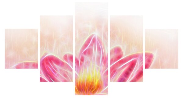 Obraz kwiatu lotosu (125x70 cm)