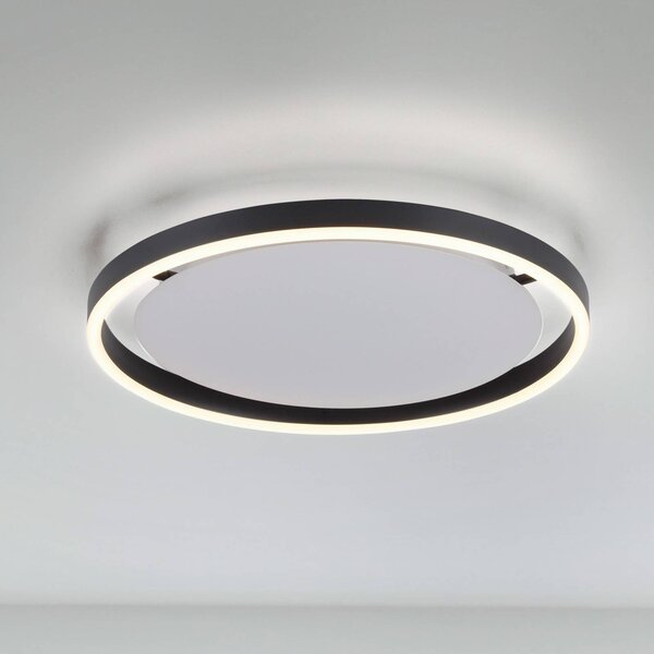 JUST LIGHT. GmbH Lampa sufitowa LED Ritus, możliwość ściemniania, czarny, salon / jadalnia, aluminium, nowoczesny