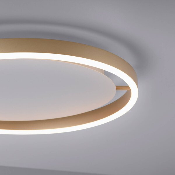 JUST LIGHT. GmbH Lampa sufitowa LED Ritus, możliwość ściemniania, brązowy / mosiężny, salon / jadalnia, aluminium, nowoczesny