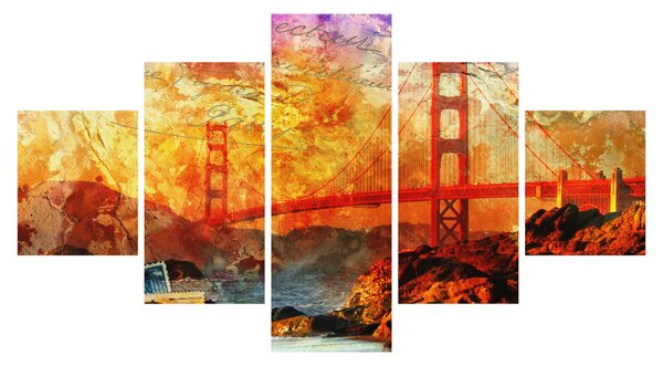 Obraz - Golden Gate, San Francisco, Kalifornia (125x70 cm)