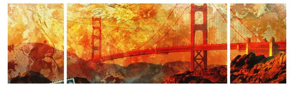 Obraz - Golden Gate, San Francisco, Kalifornia (170x50 cm)