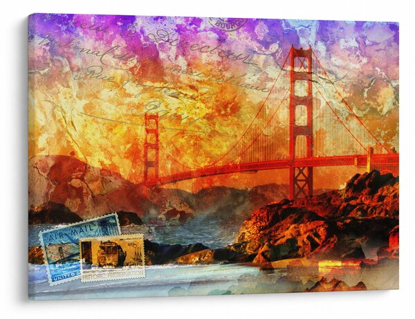 Obraz - Golden Gate, San Francisco, Kalifornia (70x50 cm)