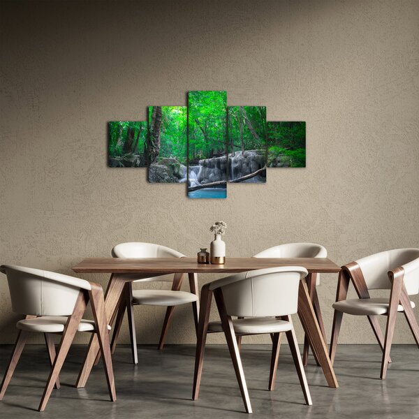 Obraz - Wodospad Erawan, Kanchanaburi, Tajlandia (125x70 cm)