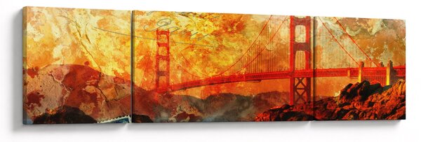Obraz - Golden Gate, San Francisco, Kalifornia (170x50 cm)
