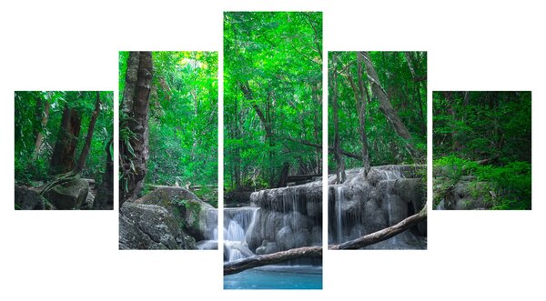 Obraz - Wodospad Erawan, Kanchanaburi, Tajlandia (125x70 cm)