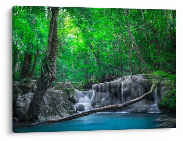 Obraz - Wodospad Erawan, Kanchanaburi, Tajlandia (70x50 cm)
