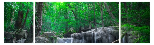 Obraz - Wodospad Erawan, Kanchanaburi, Tajlandia (170x50 cm)