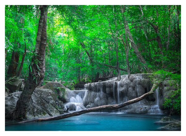 Obraz - Wodospad Erawan, Kanchanaburi, Tajlandia (70x50 cm)