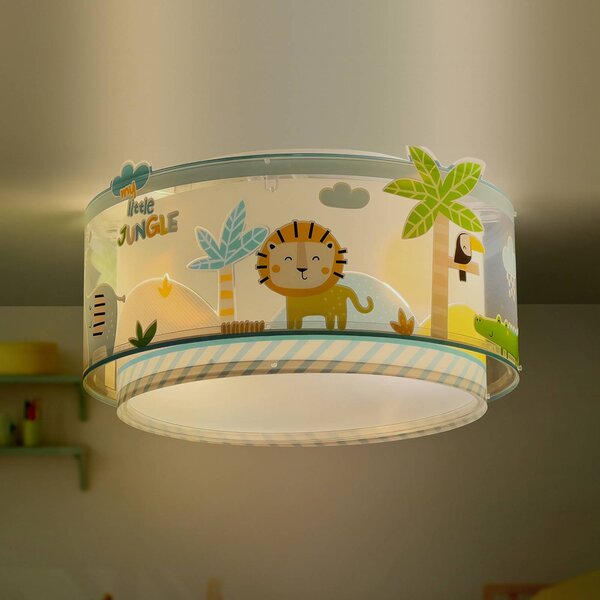 Dalber Lampa sufitowa LITTLE JUNGLE, możliwość ściemniania, pokój dziecięcy, tworzywo sztuczne