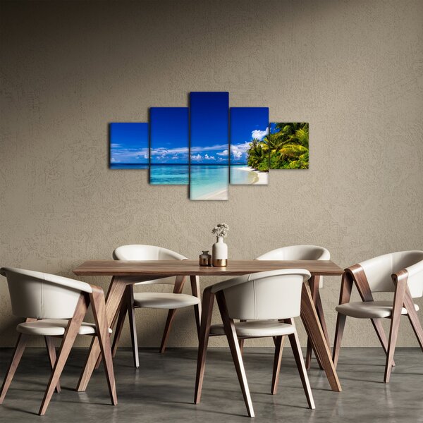 Obraz tropikalnej plaży (125x70 cm)