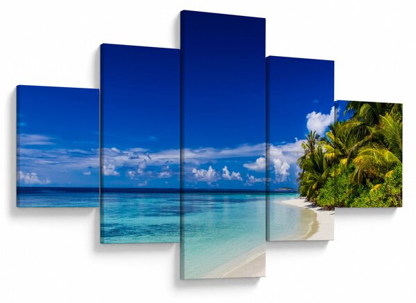 Obraz tropikalnej plaży (125x70 cm)