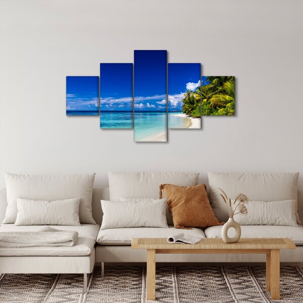Obraz tropikalnej plaży (125x70 cm)