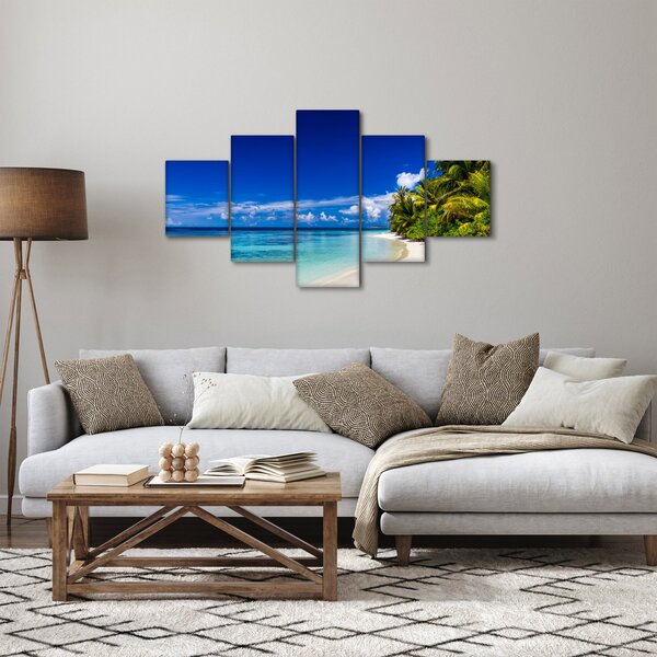 Obraz tropikalnej plaży (125x70 cm)