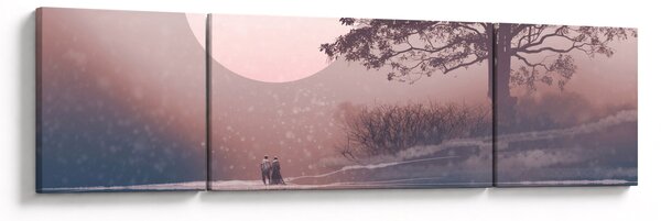 Obraz - Zakochana para (170x50 cm)