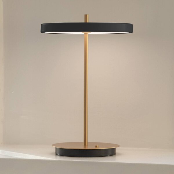 UMAGE Lampa stołowa LED Asteria Move, możliwość ściemniania, mosiężny / złoty, salon / jadalnia, metal, design