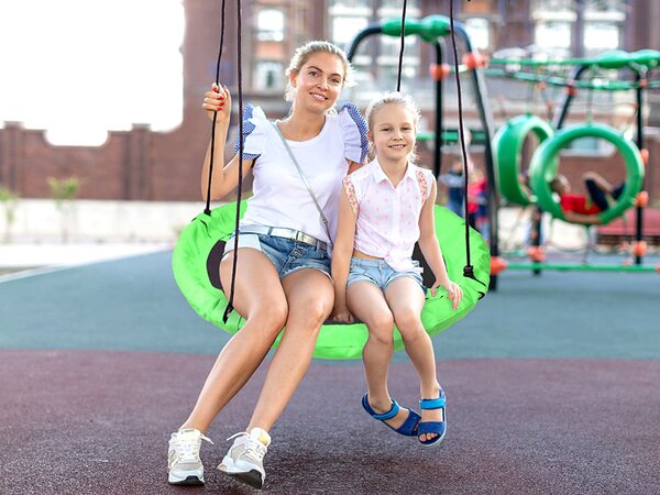 Zielona okrągła huśtawka bocianie gniazdo 100 cm - Asepi