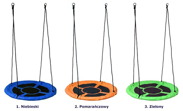 Zielona okrągła huśtawka bocianie gniazdo 100 cm - Asepi