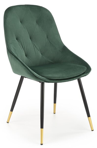 Tapicerowane krzesło glamour z poduszką na siedzisku K437