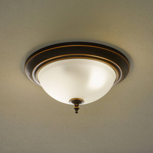 Westinghouse Lampa sufitowa Harwell, możliwość ściemniania, brązowy / mosiężny, salon / jadalnia, metal, antyczny