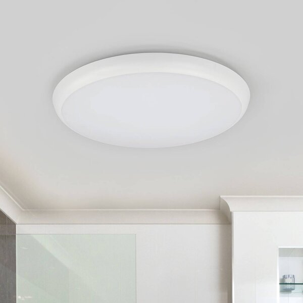 Lampa sufitowa LED Augustin Arcchio, biały / opal, łazienka, tworzywo sztuczne, nowoczesny