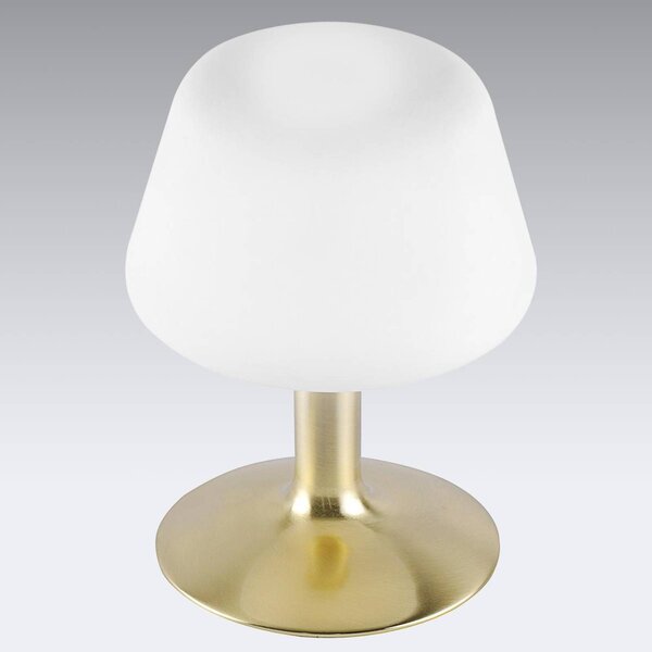Paul Neuhaus Lampa stołowa Till, możliwość ściemniania, mosiężny / złoty, salon / jadalnia, metal, nowoczesny