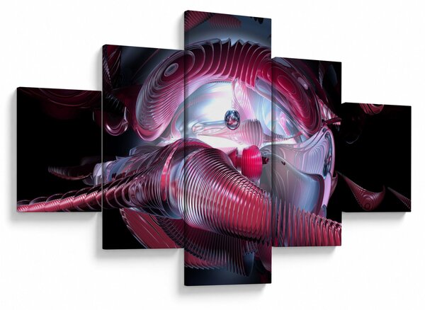 Obraz - Abstrakcja, kosmiczne robaki (125x70 cm)