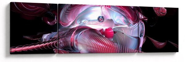 Obraz - Abstrakcja, kosmiczne robaki (170x50 cm)