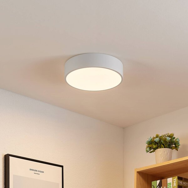 Lampa sufitowa LED Simera Lindby, możliwość ściemniania, biały / opal, salon / jadalnia, tworzywo sztuczne, nowoczesny