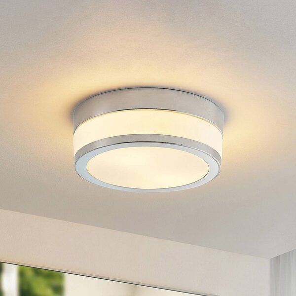 Lampa sufitowa Flavi Lindby, możliwość ściemniania, chromowy / srebrny, łazienka, szkło, nowoczesny