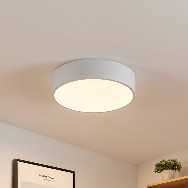 Lampa sufitowa LED Simera Lindby, możliwość ściemniania, biały / opal, salon / jadalnia, tworzywo sztuczne, nowoczesny