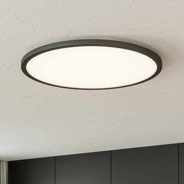 Brilliant Lampa sufitowa LED Tuco, możliwość ściemniania, czarny, salon / jadalnia, tworzywo sztuczne, nowoczesny