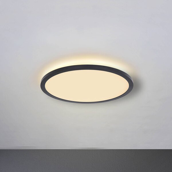 Globo Lampa sufitowa LED Sapana, możliwość ściemniania, czarny, salon / jadalnia, tworzywo sztuczne