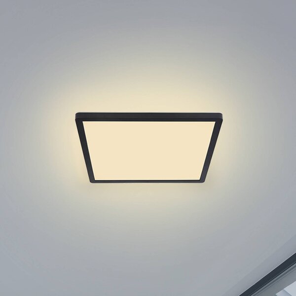 Globo Lampa sufitowa LED Sapana, możliwość ściemniania, czarny, salon / jadalnia, tworzywo sztuczne, nowoczesny