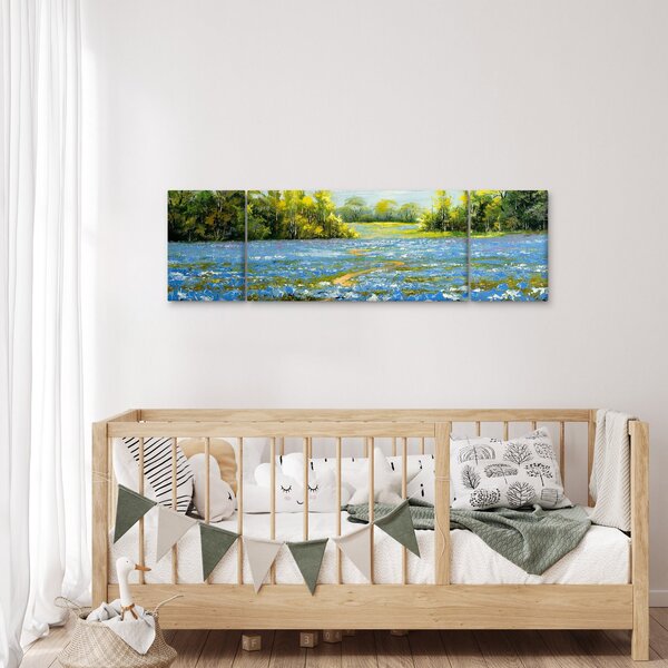 Obraz - Ścieżka w polu, obraz olejny (170x50 cm)