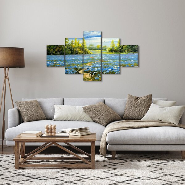 Obraz - Ścieżka w polu, obraz olejny (125x70 cm)